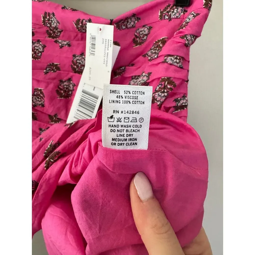 NWT RHODE Hannah Skirt in Marigold Flower/Hot Pink SZ S